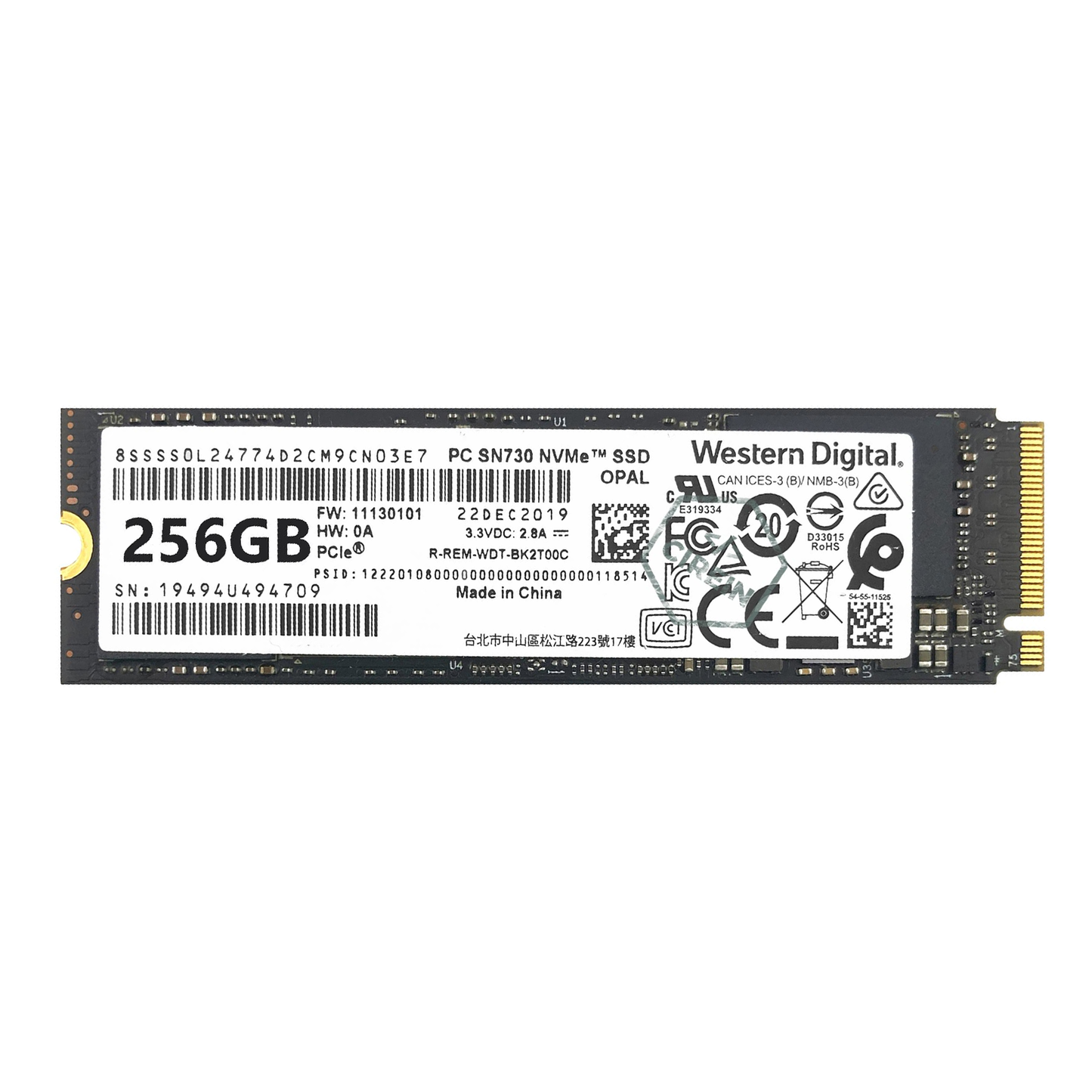 250GB NVMe SSD
