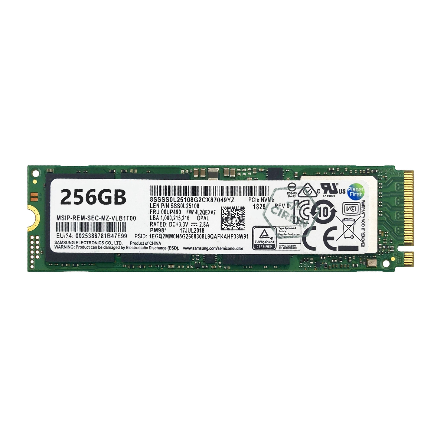250GB NVMe SSD